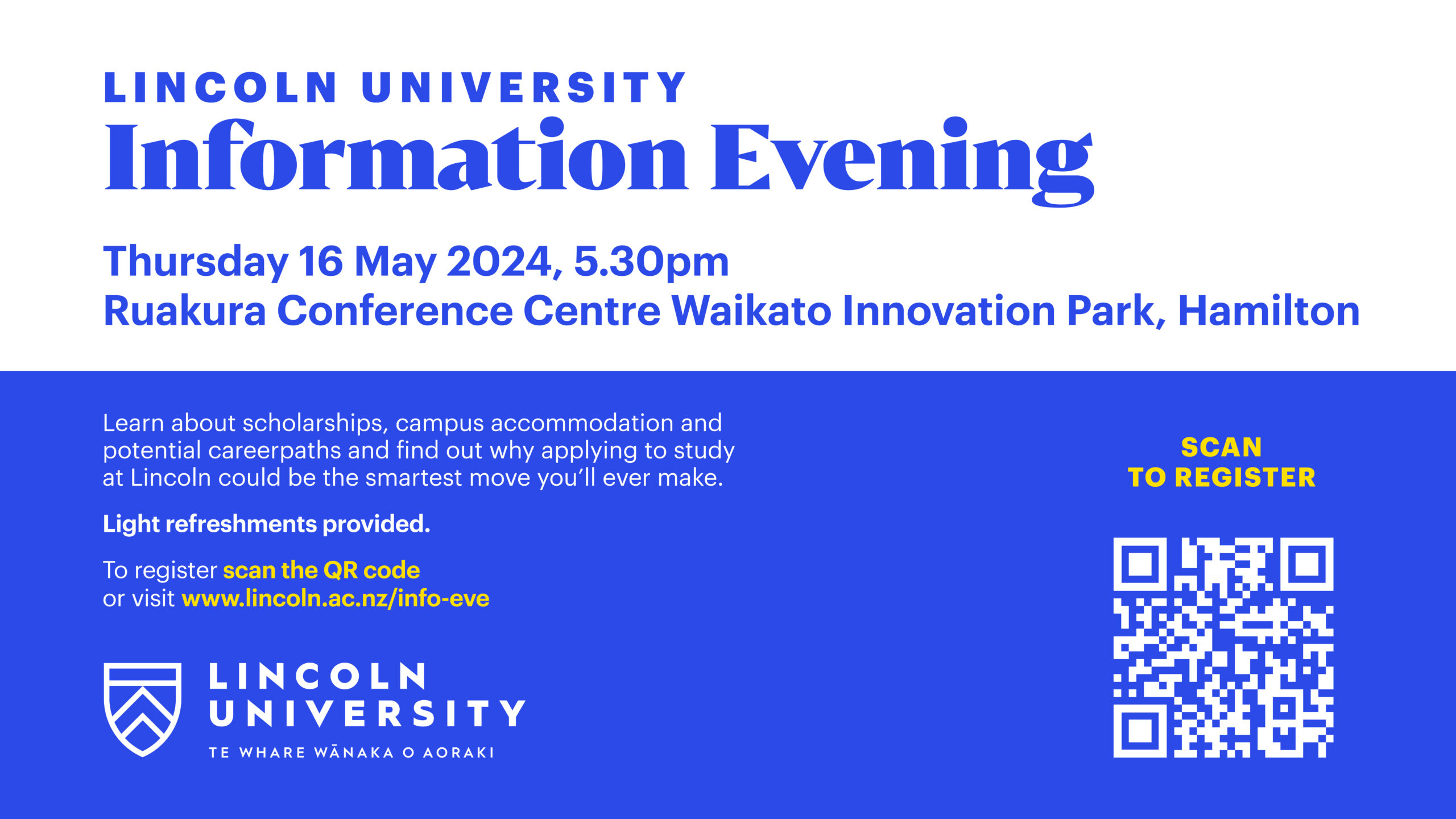 Lincoln University Information Evening: 16th May