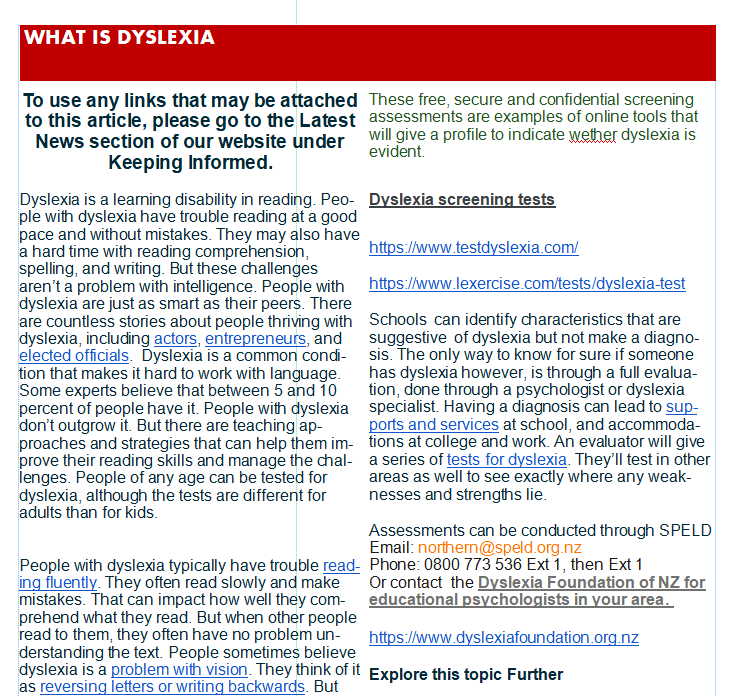 UNDERSTANDING DYSLEXIA
