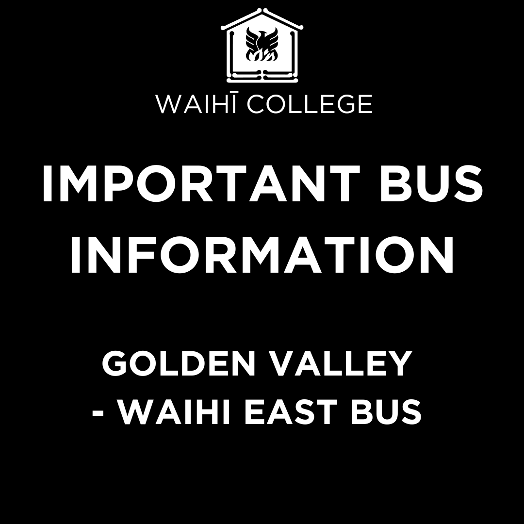 GOLDEN VALLEY – WAIHI EAST SCHOOL DROP OFF & PICK UP