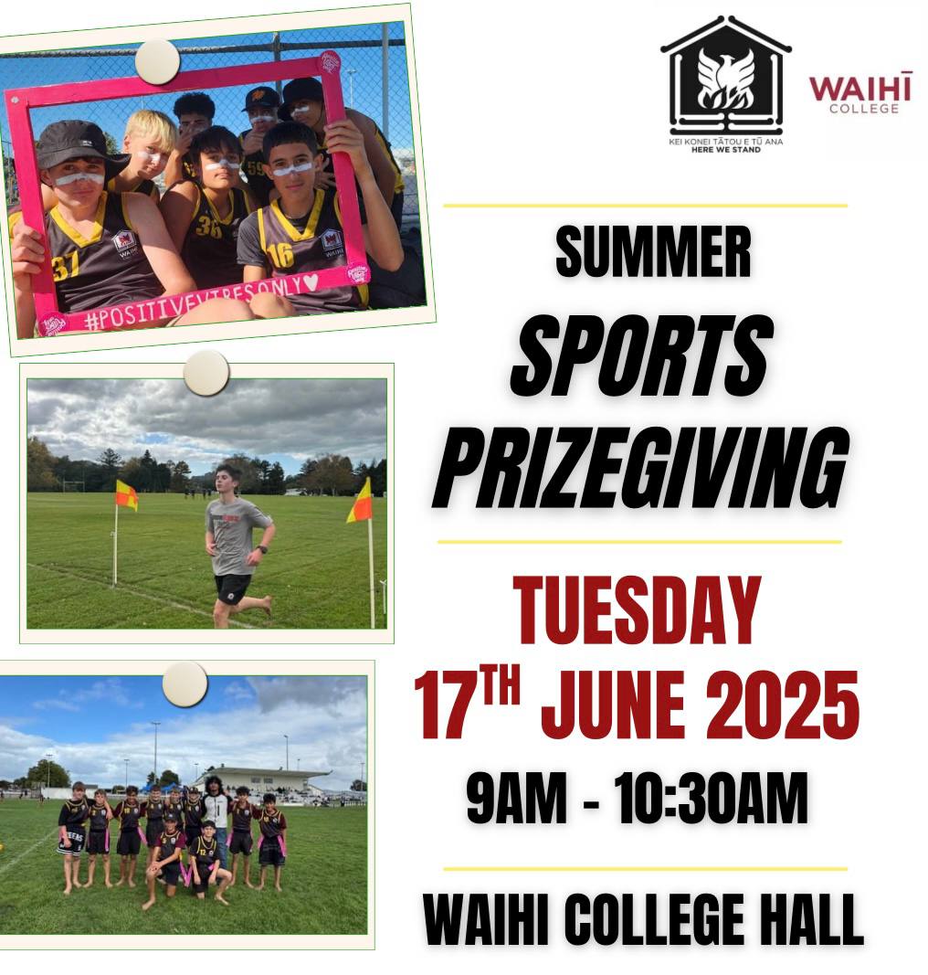 Summer Sports Prizegiving: 17th June @ 9am