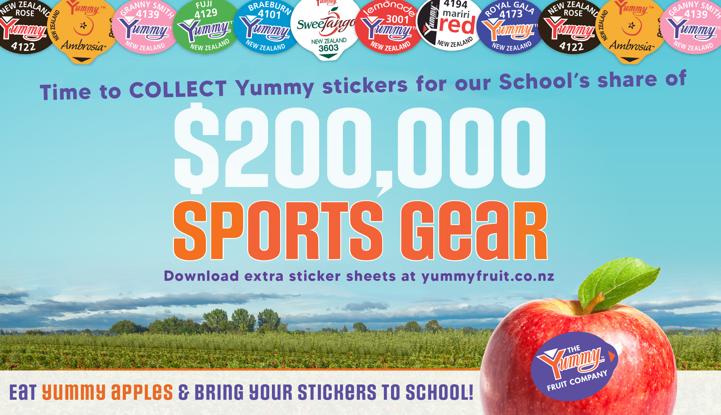 YUMMY STICKERS FOR SPORTS GEAR